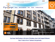 Tablet Screenshot of cap-europe-hotel.com